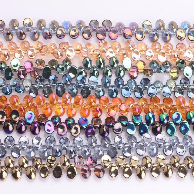 YUANZHIRUN Glas-Halbmond-Anhänger, Kristall, Bunt, 6x8mm - Bild 1