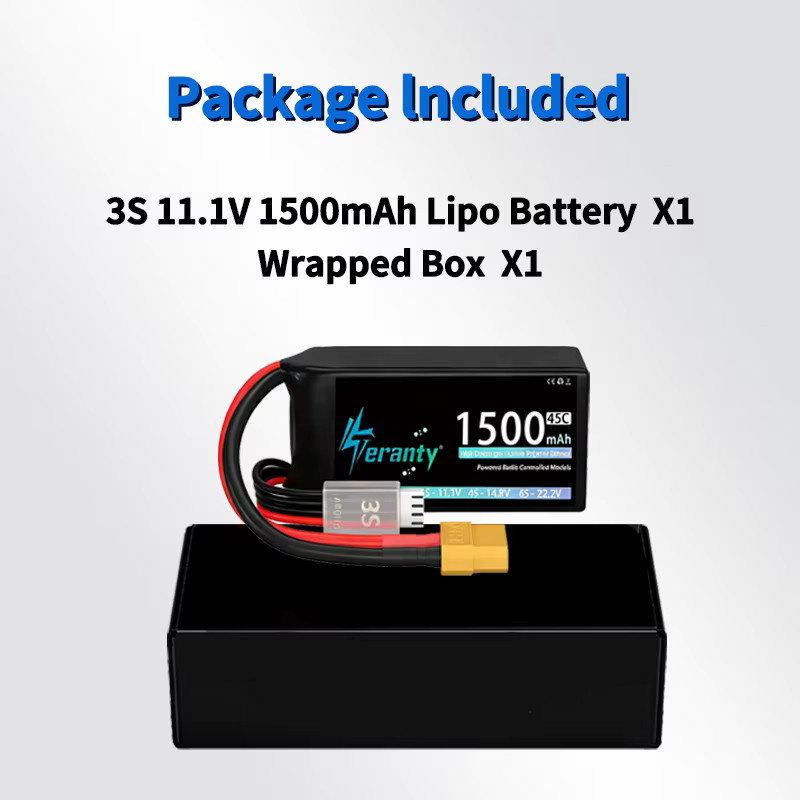 TERANTY Lipo-Akku, 1500mAh, für RC Auto Truck Buggy FPV Drohne Helikopter Flugzeug - Bild 4