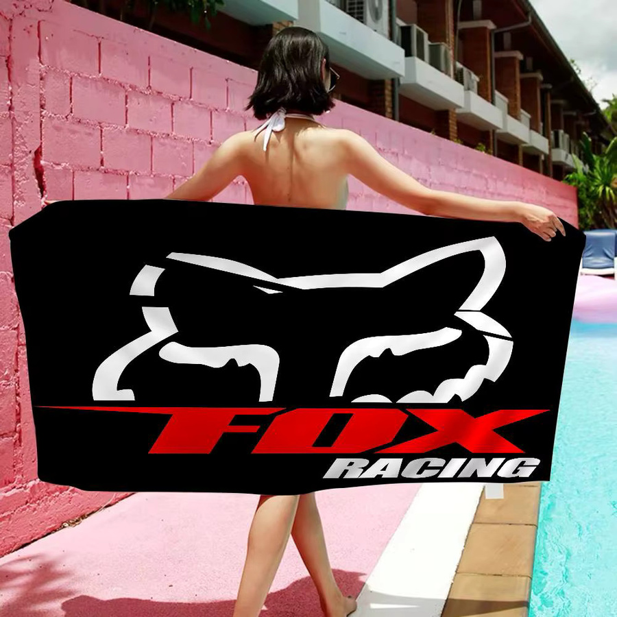 Potdemiel Mikrofaser-Strandtuch mit Racing Car Moto Grafik, schnelltrocknend und saugfähig, Unisex - Bild 2