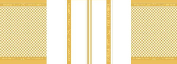 Geschirrtuch SANSIBAR Jacquard aus Baumwolle in Gelb und Gold mit modernem Grafikdesign