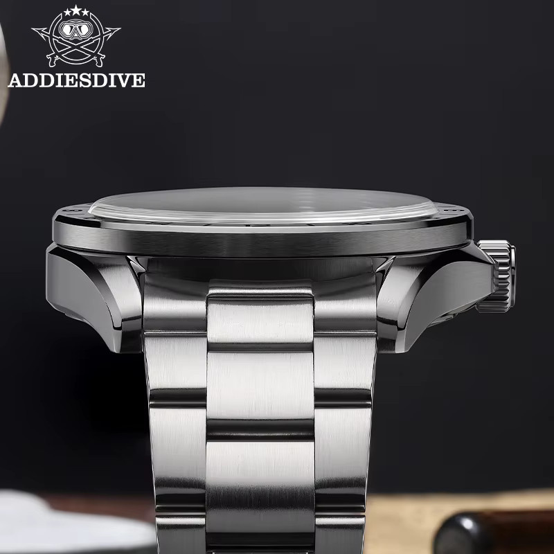 ADDIESDIVE Taucheruhr, Quarz, Edelstahl, Saphirglas, 38 mm, Herren - Bild 6