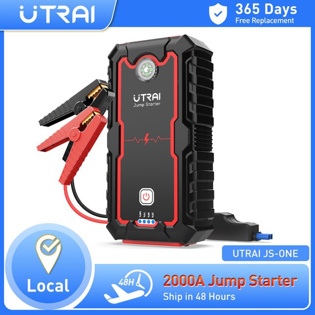 UTRAI Power Bank Starthilfe 2000A Tragbares Ladegerät Auto Booster 12V Notfall Batterie Starter in Schwarz - Bild 1