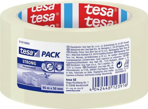 tesapack Klebeband von Tesa in Transparent mit einer Länge von 66 m und einer Breite von 50 mm - Bild 1