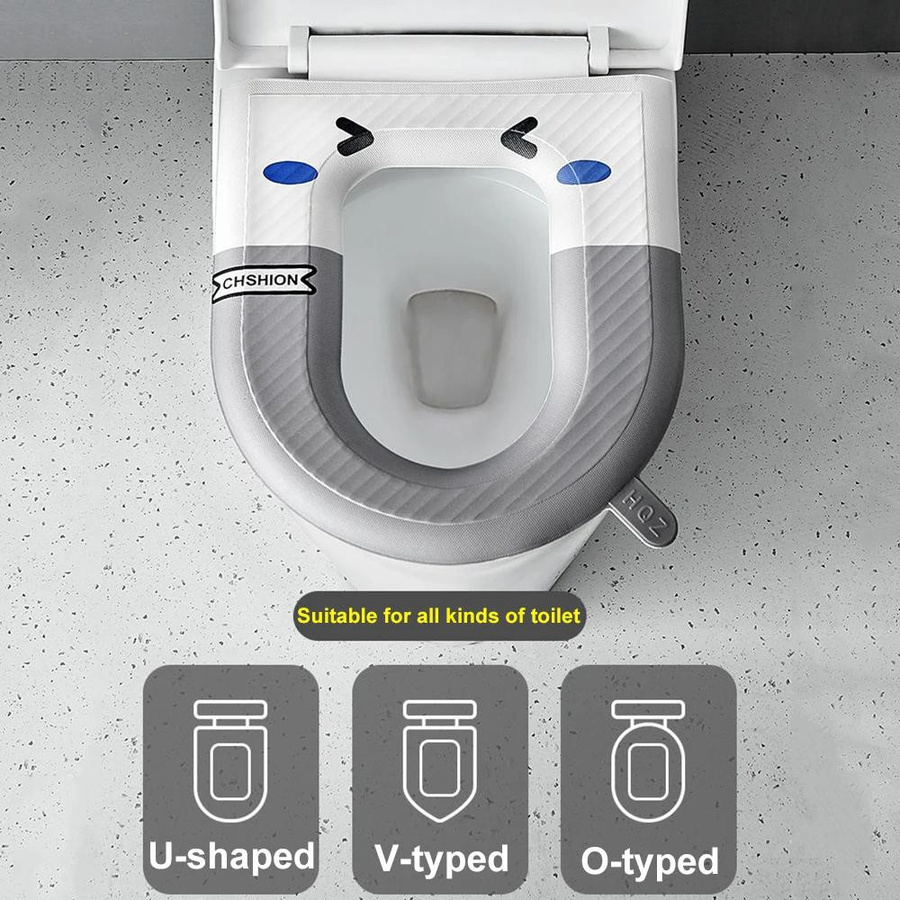 Wasserdichter und rutschfester Toilettensitzbezug von Yiran Furniture aus EVA, waschbar, grün - Bild 1