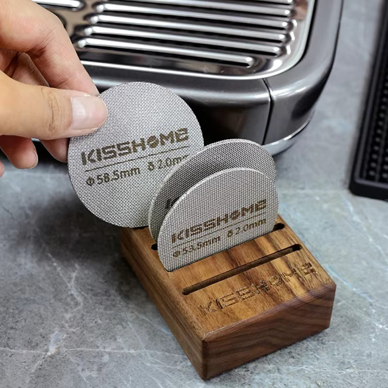 CafeGaGa Wiederverwendbarer Espresso Puck Filter aus Metall in Silber für Siebträger Körbe, Durchmesser: 51 mm, 53 mm oder 58 mm - Bild 4