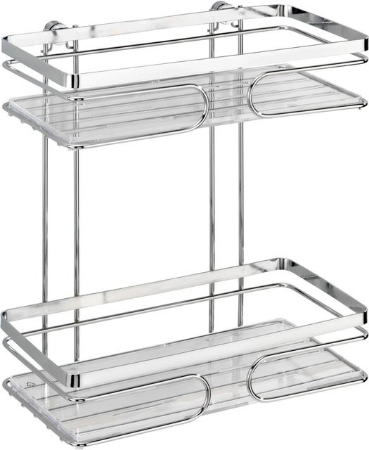 Wenko Wandablage Premium 2 Etagen aus Edelstahl in Silber Glänzend für das Badezimmer - Bild 1