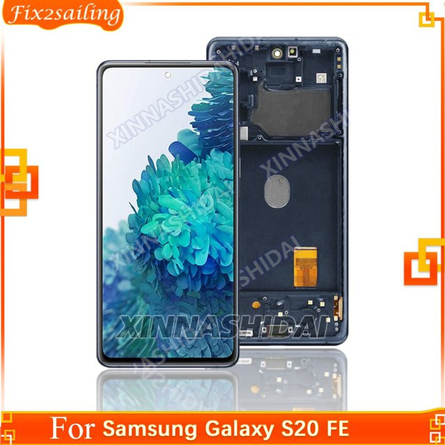 Samsung Galaxy S20 FE Super OLED LCD Display mit Touch Screen Digitizer Ersatz für G781 G780 G781B in Schwarz oder Weiß - Bild 1