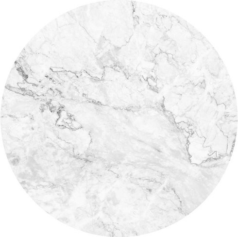 K&L Wall Art Runde Vliestapete Marmor Stein Shabby Chic in Mehrfarbig Matt, B/H: 153 x 140 cm - Bild 1