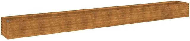 vidaXL Garten-Hochbeet aus Cortenstahl in Braun, B/T/H: 482 x 50 x 36 cm - Bild 1