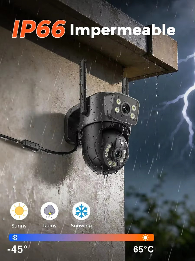 Abuntu 5K HD WLAN-Sicherheitskamera für den Außenbereich mit 8MP Dual-Objektiv, 2,4G+5G Dual-Band, KI-Auto-Tracking und Dual-Bildschirm zur Videoüberwachung - Bild 6