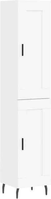 vidaXL Highboard Weiß aus Holzwerkstoff und Metall, B/T/H: 34,5 x 34,0 x 180,0 cm - Bild 1