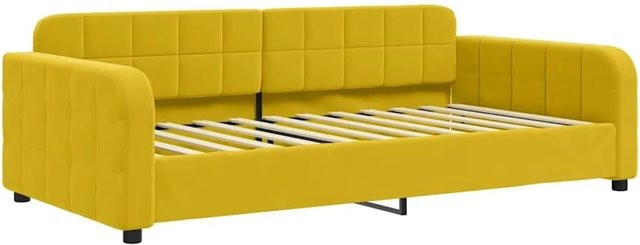 vidaXL Tagesbett in Gelb aus Samt mit modernem Design, B/T/H: 200 x 100 x 71 cm - Bild 1