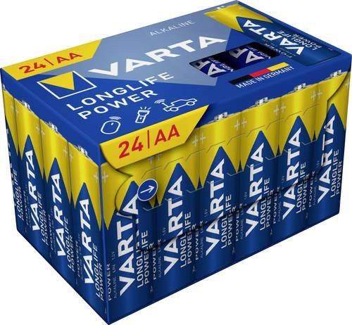 Varta Longlife Power AA Mignon Batterien, Alkali-Mangan 1,5V, 24 Stück - Bild 1