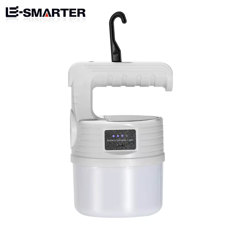 ESMARTER LED Solar Camping Lampe, wiederaufladbare tragbare Laterne für Outdoor, Angeln und Notfälle, Farbe: Weiß - Bild 2