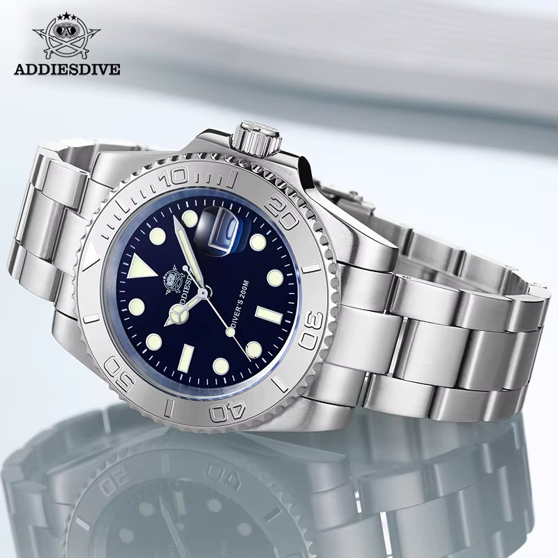 ADDIESDIVE Armbanduhr, Quarz, Edelstahl, 41 mm, Herren, 20 ATM - Bild 2
