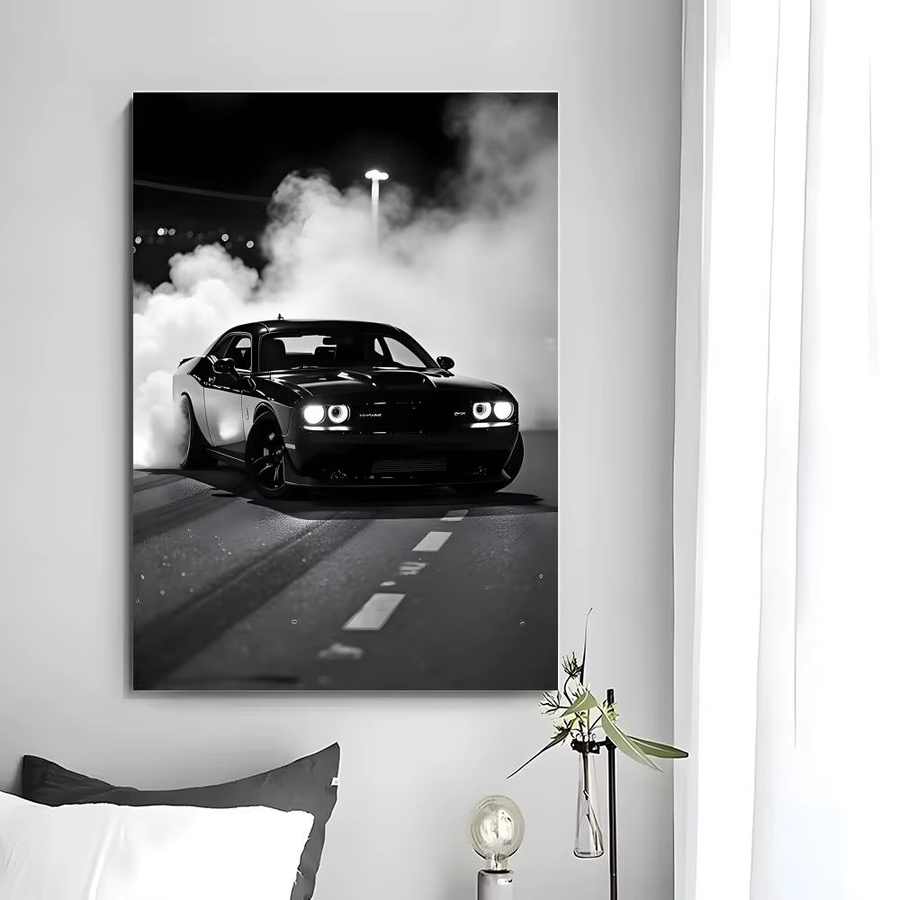 Supercar Art Wandkunstdruck Poster in Schwarz-Weiß für deine moderne Heimdekoration, B/H: 15 x 20 cm - Bild 3