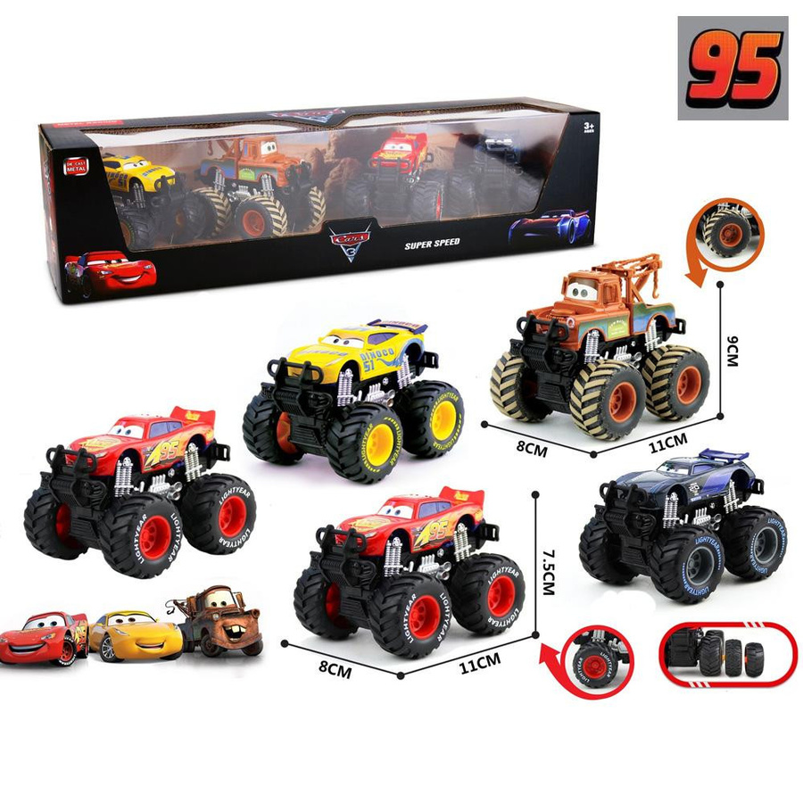 Yiran toy Pixar Cars Hook Lightning McQueen Jackson Storm Großrad Offroad-Fahrzeug Rückziehkraft - Bild 1