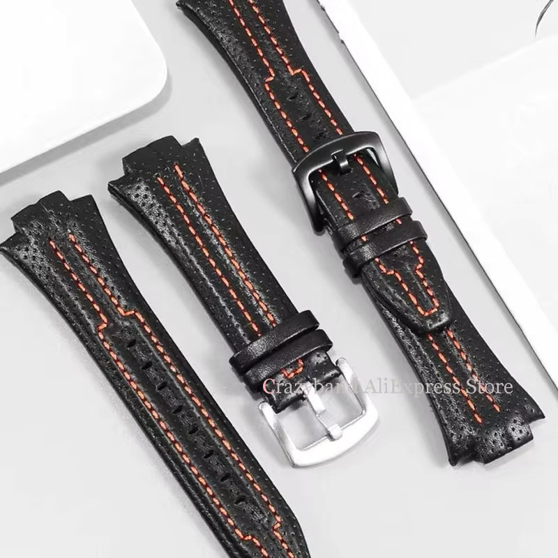 Uhrenarmband Echtleder, 15 mm, Schwarz, Unisex - Bild 2