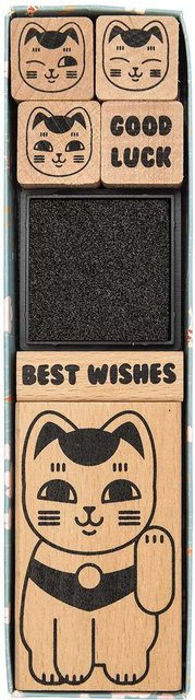 Rico Design Paper Poetry Stempelset Jardin Japonais Winkekatze - Bild 1