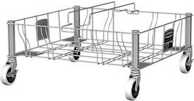 Rubbermaid Transportroller aus Edelstahl in Silber für zweifache Container Slim Jim - Bild 1