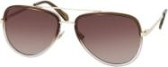 Fossil FOS 2147/G/S Sonnenbrille Aviator, Metall, Damen, silver, brown - Bild 1