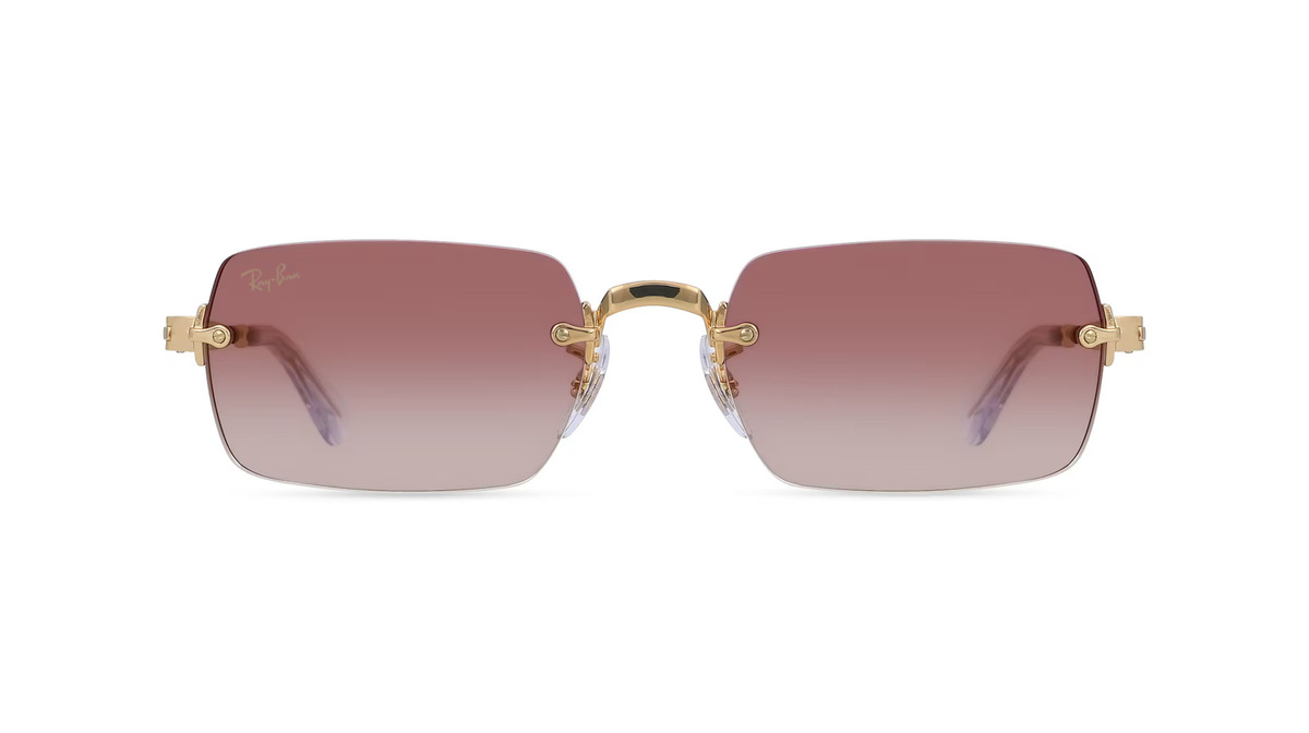 Ray-Ban RB3928 Sonnenbrille, randlos, oval, Metall, Unisex, Gold - Bild 1