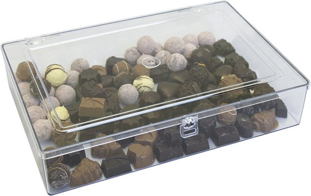 Schneider Pralinen-Vorratsdose aus Polystyrol, transparent, 5 l, B/T/H: 22,5 x 33,5 x 7,3 cm - Bild 1
