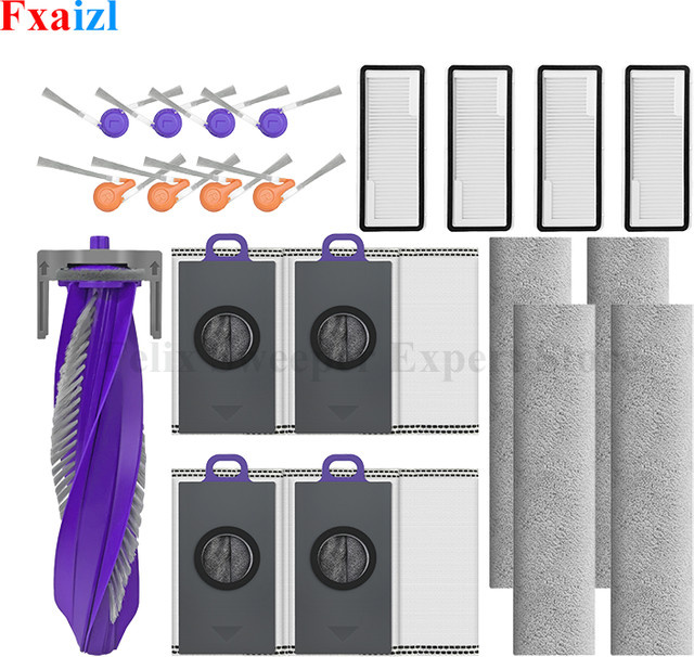 Dreame Ersatzteil-Set für Staubsauger mit Hauptwalze, Seitenbürsten, HEPA-Filtern, Mopp-Tüchern und Staubbeuteln in Multicolour - Bild 1