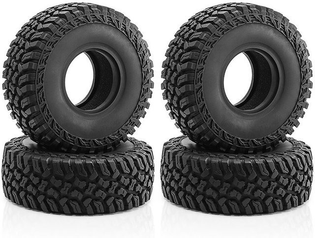 Redcat Gummireifen für 1/10 RC Crawler, 4-teiliges Set, Schwarz - Bild 1