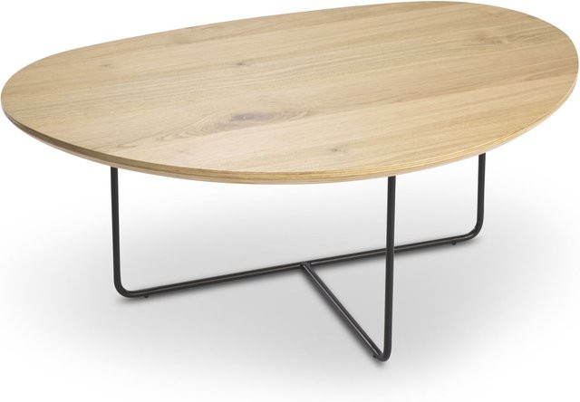 Couchtisch HASSE 7721 SH-45 in Braun aus Asteiche furniert mit Metall, B/T/H: 90 x 60 x 39 cm - Bild 1