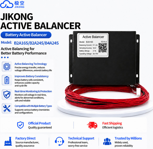 JKBMS Active Smart Balancer B2A16S B4A24S mit Bluetooth für Li-Ion, LTO und LFP BMS - Bild 1