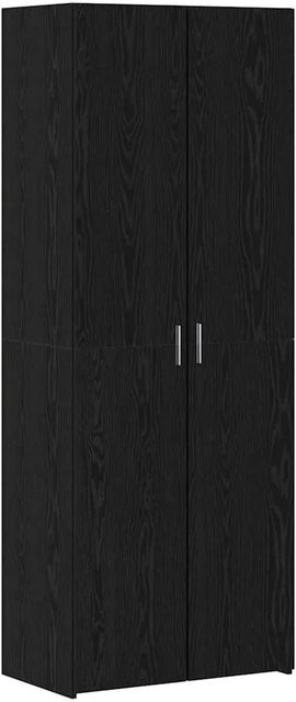 vidaXL Highboard in Schwarz und Eichen-Optik aus Holzwerkstoff, B/T/H: 70 x 42,5 x 185 cm - Bild 1