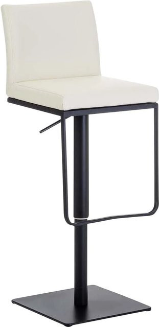 CLP Barhocker Panama mit Kunstlederbezug in Creme/Schwarz, drehbar und modern - Bild 1