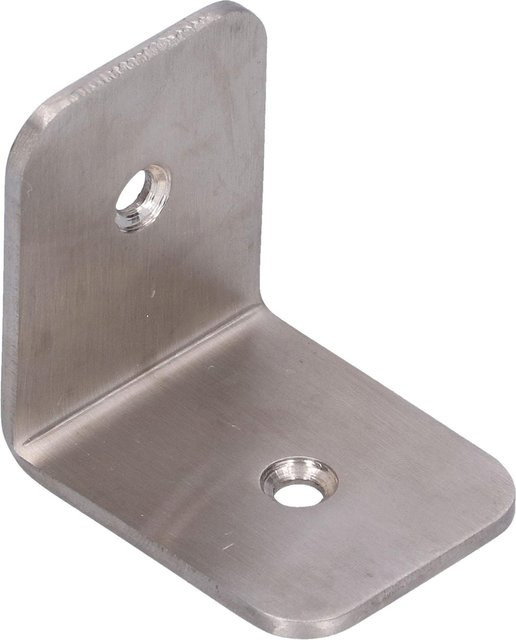 OutsideWorld Eckwinkelverbindung aus Edelstahl in Silber für Regalstützen, B/H: 50 x 50 mm - Bild 1