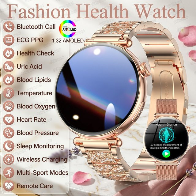 GUHUAVMI Smartwatch, Silber, Silikon, Damen - Bild 1