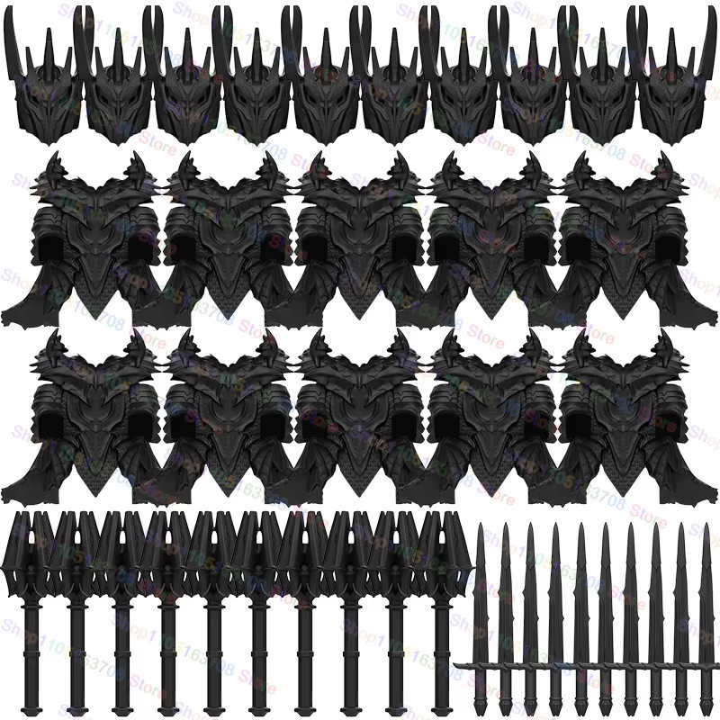 DR.TONG Dark Lord Mini Bausteine Actionfiguren aus Kunststoff in Schwarz - Bild 3