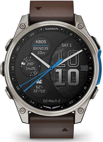Garmin D2 MACH2 Aviator Smartwatch GPS-Uhr in Schwarz und Braun, 47mm, Unisex - Bild 1
