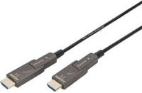 Digitus HDMI zu Micro HDMI AOC Hybrid Glasfaserkabel UHD 4K Schwarz Länge: 10 m - Bild 1