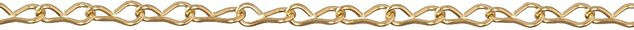 Conacord Singlekette aus Stahl in Gold, Durchmesser: 1,1 mm, Breite: 9 mm, Meterware - Bild 1