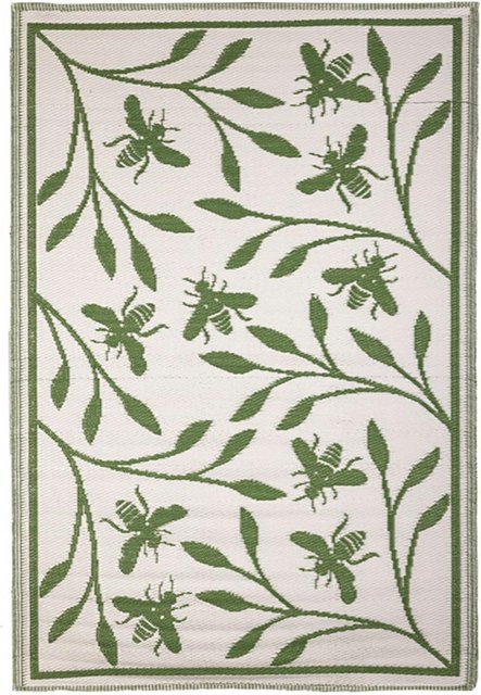 Esschert Design Außenteppich mit Bienenmotiv, rechteckig, Breite: 122 cm, Länge: 182 cm - Bild 1