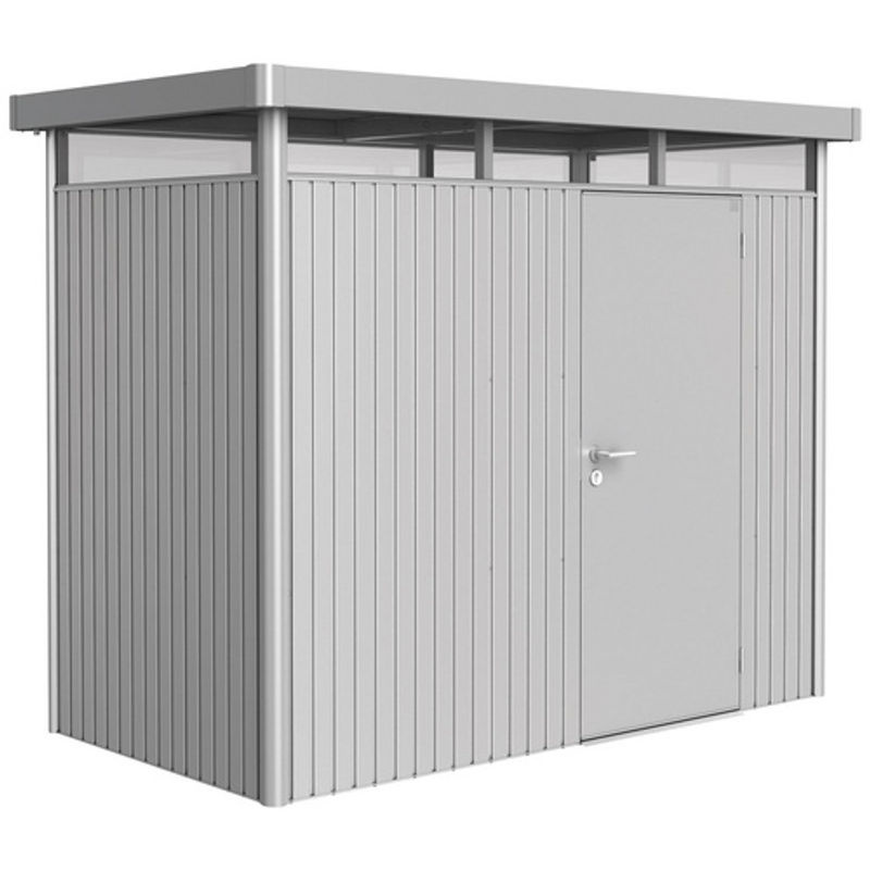 Biohort HighLine Metall-Gerätehaus mit Einzeltür in Silber Metallic, B/H/T: 275 x 222 x 155 cm - Bild 2
