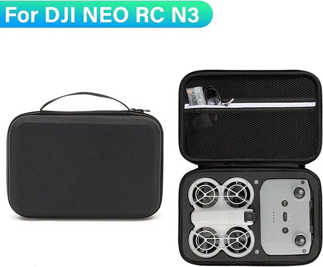 Fomscvka Aufbewahrungstasche für DJI Neo Mini und DJI RC N3 Controller, tragbare Kamera Tasche für Drohnenzubehör in Schwarz oder Grau - Bild 1
