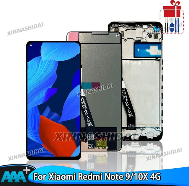 Xiaomi Note 9/10X LCD-Display mit Touchscreen-Digitizer und Rahmen in Schwarz - Bild 1