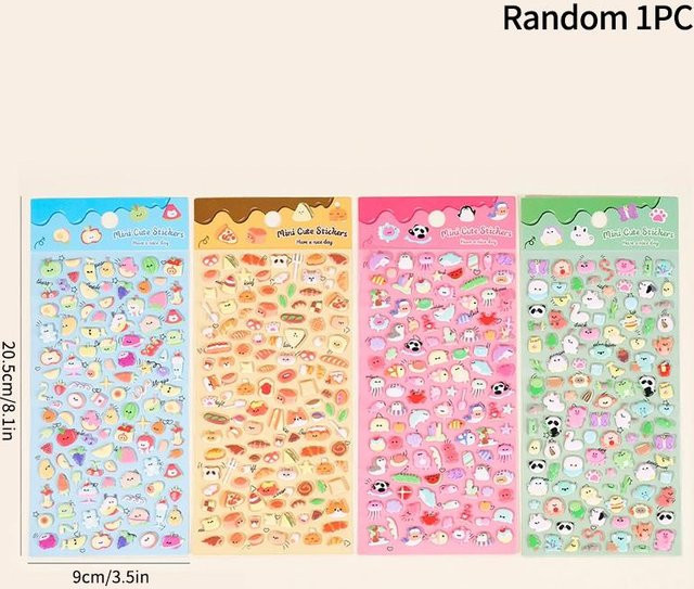Cartoon Tier Mini 3D Sticker Aufkleber Multicolor - Bild 1