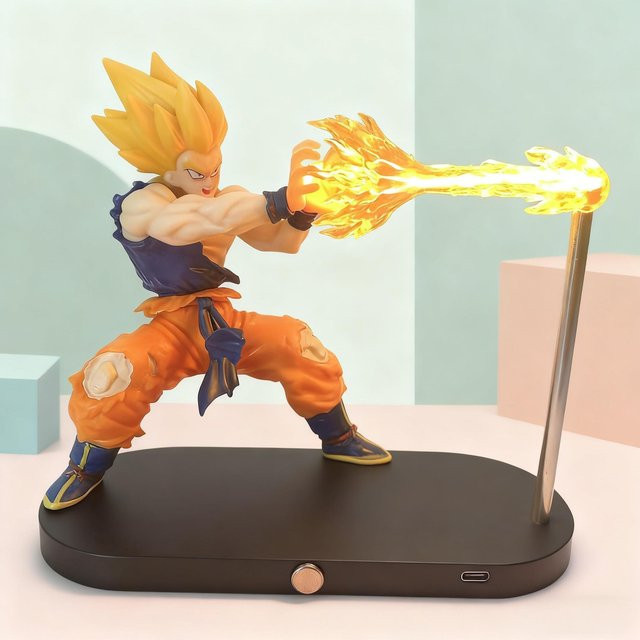 Wucifang Bags Goku Nachtlicht Anime Modell Puppe, orange - Bild 1