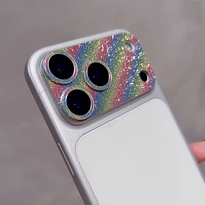 Bling Glitzer Diamant Kameralinsen-Schutz für iPhone 17 Pro Max aus gehärtetem Glas in Schwarz - Bild 3