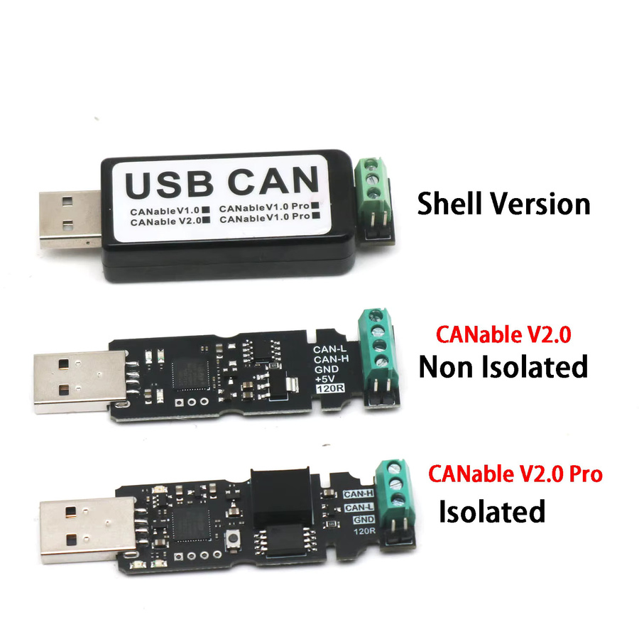 DYKBmetered USB zu CAN CANable V2.0 CAN-Bus Debugging-Tool in Schwarz mit Unterstützung für Candlelight CAN-FD SLCAN Firmware und Cangaroo Software - Bild 2