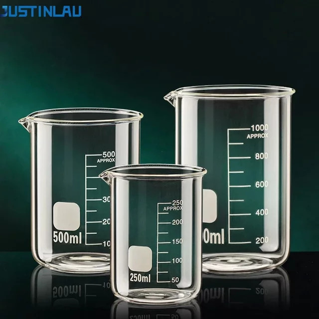 JUSTINLAU Messbecher aus Borosilikatglas mit Skala, transparent, 1000 ml - Bild 1