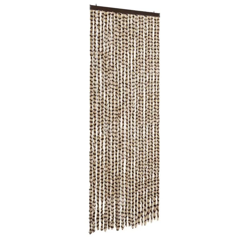 vidaXL Fliegenvorhang aus Chenille in Beige und Braun, B: 90 cm, H: 200 cm - Bild 2