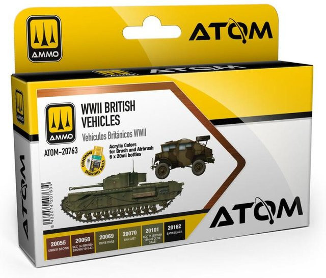 AMMO by MIG Jimenez ATOM WWII British Vehicles Set, Fahrzeuge - Bild 1